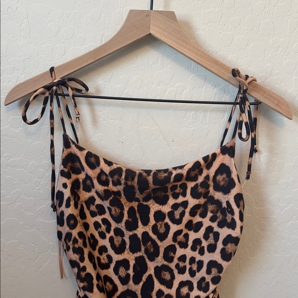 Good American Satin Ruched Adjustable Spaghetti Strap Mini Dress Size 1 - Picture 3 of 5